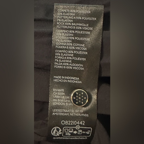 Maeve Anthropologie Twofer Mini Dress Size XL Black White Halter Ruched Front - Picture 11 of 15